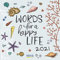 Words for a happy Life - Broschur Kalender 2021 - Korsch-Verlag - Typo-Art - Kalender mit Platz für Eintragungen - offen 29,8 cm x 59,8 cm