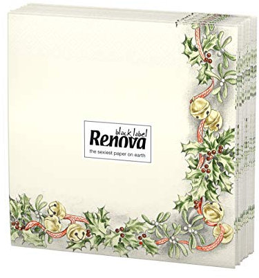 Renova Servilletas De Papel de Navidad - 20 Servilletas Navideñas Ultradecoradas