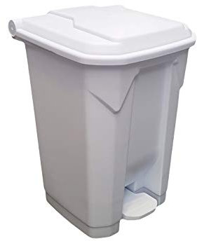 Chabrias Ltd 80 Litre White Step-On Waste Bin for Kitchen, Office, Medical, Clinical – Recycling Trash Can for Indoor/Outdoor, Home & Commercial Waste Disposal
