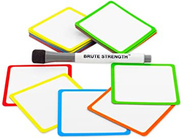 Brute Strength Beschreibbare Whiteboard-Magnete Farbigem Rahmen 75 Stück