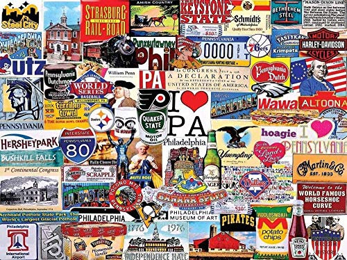 XiuTaiLtd Puzzles I Love Pennsylvania - 1000 Piece Jigsaw Puzzle, For Friends