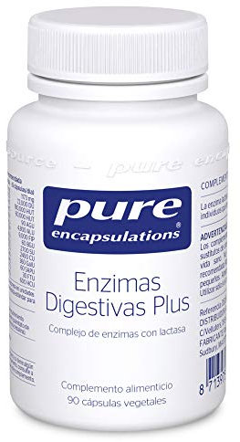 PURE ENCAPSULATIONS | Enzimas Digestivas Plus | Complejo con Lactasa | Soporte en la Digestión de Proteínas, Hidratos de Carbono, Grasas, Fibras Vegetales y Lácteos | 90 Cápsulas
