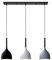 LFsem Nordic Modern 3 Flammig Pendelleuchte, Kronleuchter mit 3 Metall Lampenschirm, E27 Hängelampe für Küche, Schlafzimmer und Esszimmer Esstisch (Gerade)