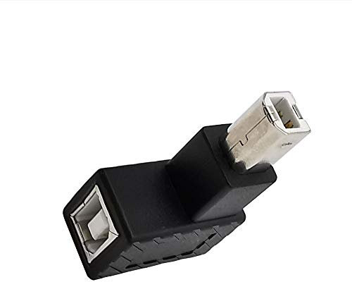 innov8 USB 2.0 Type B Printer Adapter, 90 Degree Angled USB 2.0 B Male to Type B Female Adapter Connector For Printer Scanner Fax Machine - (Down Angle)