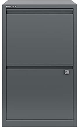 Bisley Filing Cabinet, Metal, Anthracite Grey, One Size, FFPFA2