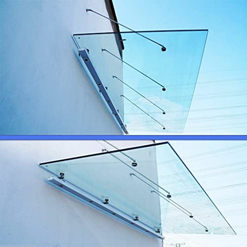 Arilco Glasvordach, 17,5mm VSG-Glas V2A Edelstahl, 2mx1,3m