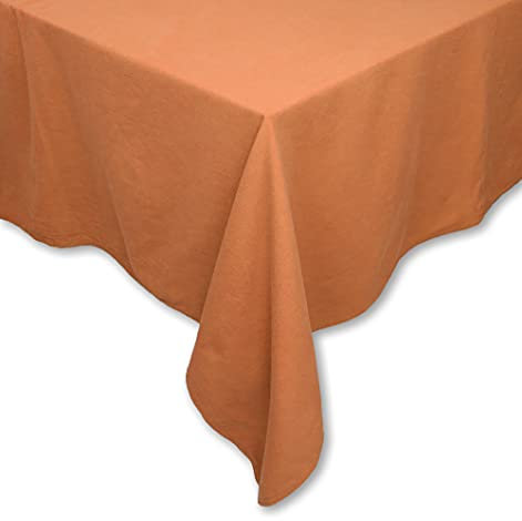 Tischdecke Tischwäsche Leinen-Optik Lissabon Uni einfarbig Tischtuch Verschiedene Größen/Farben (Terrakotta, 160 x 200 cm)