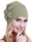osvyo Baumwolle Chemo-Turbane Kopfbedeckung Beanie Mütze Kappe für Frauen Krebs Patienten Haarausfall HELLOLIVE DRAB
