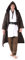 AENEY 5-teilig Jedi Kostüm für Erwachsene Tunika mit Kapuze mittelalterliches Halloween Cosplay Party Kostüm komplettes Set, braun (S,170cm)
