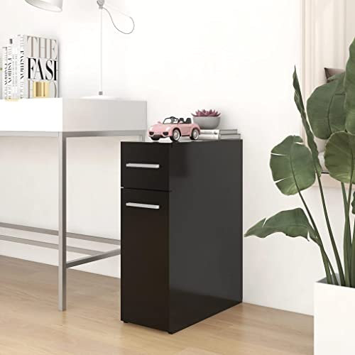 Makastle Apothekerschrank mit Auszug Stauraum, Moderner Multifunktionsschrank Aufbewahrungsschrank mit 3 Einteilungen, Beistellschrank Kleiner Küchenschrank für Wohnzimmer, Küche, 20x45,5x60 cm
