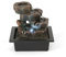 Crovida Indoor Waterfall Fountain, Stone Water Feature with Led Light Tabletop Feng Shui Decoration for Home Office