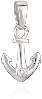 NKlaus Kettenanhänger kleiner Anker 925 Silber glanz anlaufgeschütztes Amulett