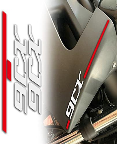 STATUZ Motorrad-voller Auto-Aufkleber-Aufkleber-Abziehbilder 2 X 125 Mm * 17 Mm Für Yamaha XJ6 XJ-6 Schmücken (Color : Red and White)