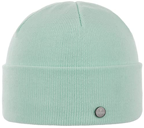 LIERYS Giro Baumwollmütze mit Umschlag Pull-On Beanie Made in Germany Damen Herren Herbst Winter Mint One Size
