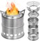 Lixada Campingkocher Holzofen, Tragbar Camping Holzofen, Klapp und Winddicht aus Edelstahl, Hobo Kocher für Camping, BBQ, Picknick,Outdoor