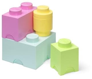 LEGO Storage Brick Multipack L, Stackable Storage Boxes, Set of 4 pcs – Perfect LEGO Organiser, Desk Storage Solution and Room Storage Unit for Kids