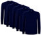 Pack 5 Camisetas Roly Camiseta Extreme Manga Larga Unisex Azul Marino