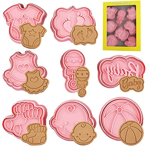 Baby Shower Ausstechformen Set, 8 Stück Baby Ausstechformen, Mini Baby Ausstechformen Formen Baby Shower (Baby Thema)