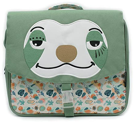 LES DEGLINGOS - Cartable 32cm Chillos le Paresseux - Idéal grand section et CP - Vert