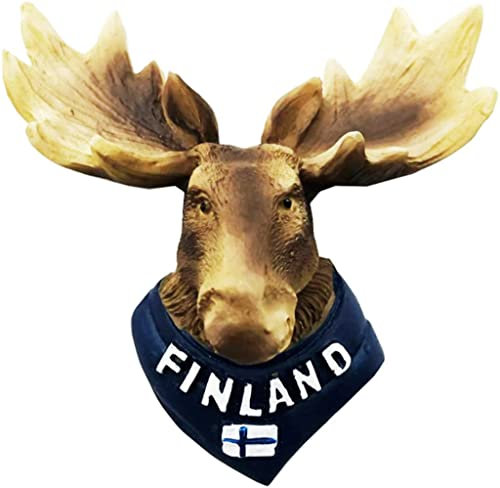 Finnland Elch Finnland Kühlschrankmagnet Kühlschrankmagnet Dekoration Magnet Aufkleber Souvenir Harz Basteln