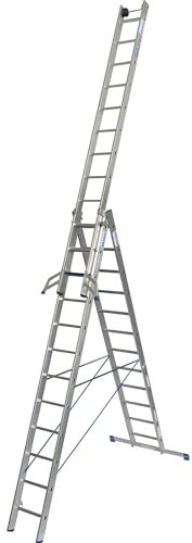 KRAUSE | Profi-Vielzweckleiter STABILO + S | 3-teilig | Stufen/Sprossen-Kombination | 3 x 12 Stufen/Sprossen