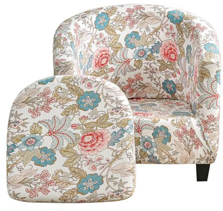 Meigeh Sesselbezug Stretch Sesselschoner 2 Stück Sesselhusse Sesselüberwurf Cocktailsessel Schonbezüge Tullsta Stretch Freie Blumen