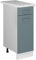 Vicco Unterschrank R-Line, Blau-Grau/Weiß, 30 cm mit Schublade, mit Arbeitsplatte