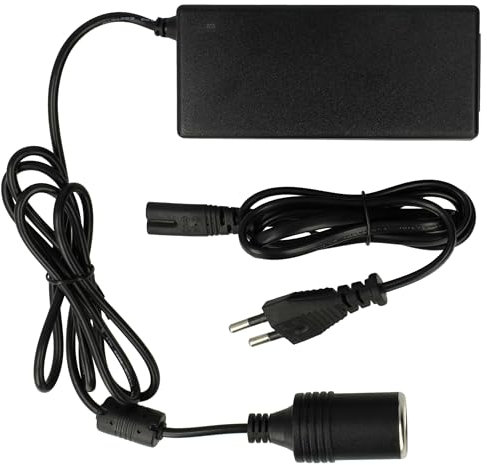 vhbw Netzadapter Eurostecker auf Zigarettenanzünder-Buchse kompatibel mit Campingaz Powerbox Plus 24L, 28L Kühlbox mit Bordnetzstecker