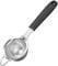 U-Taste Tamiz de malla fina pequeño: colador de cocina de acero inoxidable 18/8 de 8,5cm con mango de silicona resistente remachado, ideal para tamizar harina, colar té, arroz, quinua (Negro)