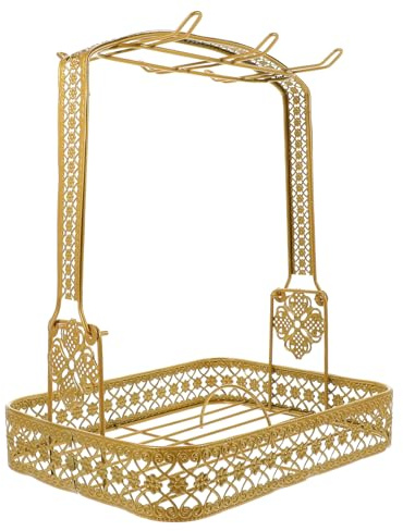 Ciieeo Porte-Tasse À Café En Métal Support Pour Tasse À Café Et Soucoupe Organisateur De Tasses Pour Armoire Rangement Des Tasses À Présentoir Pour Bar À Et Comptoir De Cuisine 11.15X8.86X7.28In