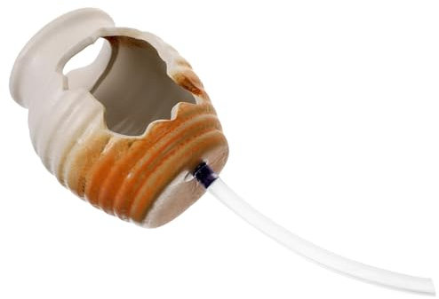 HOLIDYOYO Kreative Keramikbrunnen Figur Für Gartenbrunnen Dekorativer Spritz-Effekt Für Teich Und Balkon Robuste Gartenornament Mit Vintage Farbtönen Für Innen Und Außenbereiche Kompakt