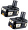 MANUFER P108 5.0AH Replacement for Ryobi 18V Lithium Battery P108 P107 RB18L50 RB18L40 RB18L25 RB18L15 2Pack