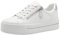 Jana Damen Plateau Sneaker mit Reißverschluss Vegan, Silber (White/Silver), 42 EU