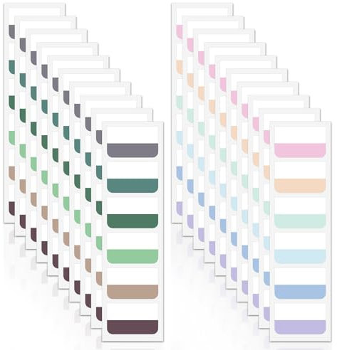 360 Stück Kleberegisterkarten Seitenmarker Selbstklebend Page Markers Tabs,Index Haftmarker Film Textstreifen für Lesen,Tabs Markieren von Seiten,Büro, Dokumente,Bücher,Tagebuch,Ordner