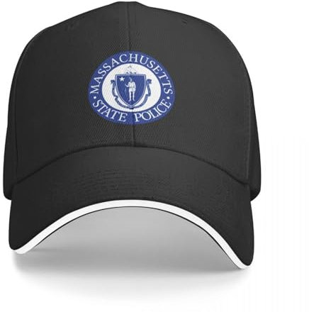 CIZIEOE Baseball Kappe Massachusetts State Police Patch Cap Baseball Cap Bommelmütze Herrenmütze Damen Geschenk