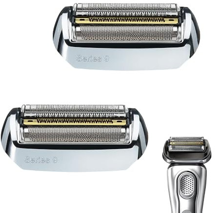92S Elektrischer Ersatz-Scherkopf, Zubehör, Serie 9, elektrische Rasierklinge, kompatibel mit Braun Series 9 Elektrorasierern 9290cc, 9291cc, 9370cc, 9293s, 9385cc, 9390cc, 9330s, 9296cc, 2 Stück