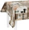 LILENO HOME Tischdecke abwaschbar als Meterware 220x140cm (Schnittkante) in Cappucino beige Motiv - Wachstuchtischdecke wasserabweisend ideal als Tischtuch o. Tischläufer für Bierzeltgarnitur