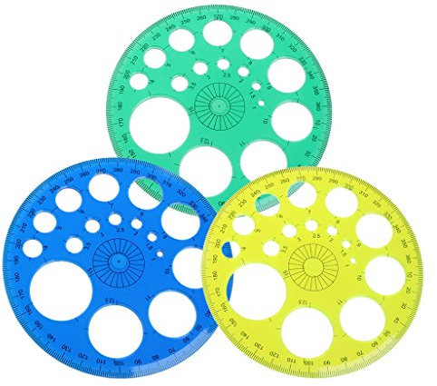 Goniometro a 360 gradi tutto tondo righello modello scuola redazione forniture