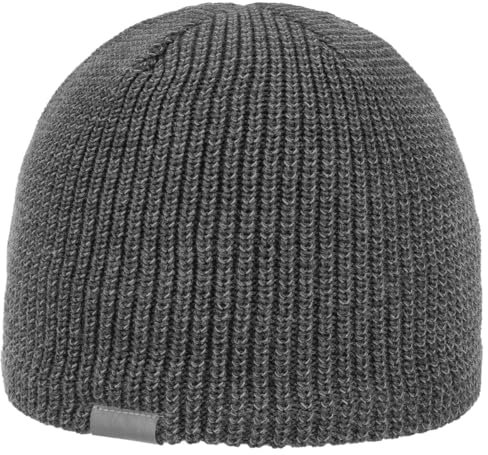 Gebeana Reflective Beanie Strickmütze Wintermütze Damenmütze Damen/Herren - Made in Germany mit Futter Herbst-Winter Winter - One Size anthrazit