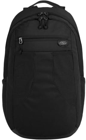 Highlander Arran Daysack 22L : Lightweight Compact Hiking Outdoor Urban Rucksack Backpack with Sleeve for 15 Laptop or Tablet (Black)