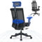 FLEXISPOT Ergonomischer Bürostuhl mit Verstellbarer Geteilter Lendenstütze | Sitz-Tiefenverstellung | 5D Armlehne, Home Office Stuhl Mit Ultrathinem Rahmen, Schwarz