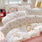 Covebett Bettwäsche 220x240 Weiß mit Rosa Schleifen Muster Kawaii Bettbezug Set Aesthetic Rosa Schleifenmuster Weich Renforcé Microfaser Deckenbezug mit Reißverschluss und 2 Kissenbezug 80x80cm