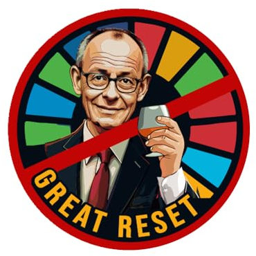 Sammys Shirt Store Great Reset CDU Merz unwählbar Wende Neuwahlen Ampel AFD Aufkleber 10 cm