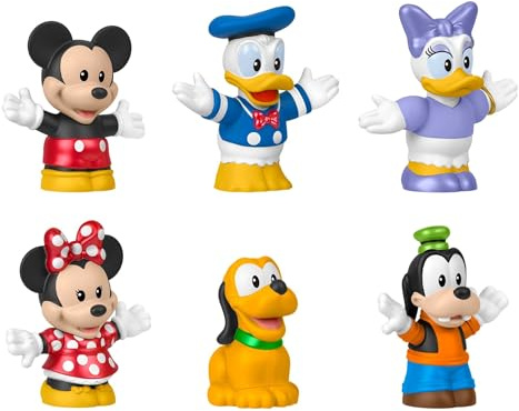 Fisher-Price Little People DISNEY Mickey & Friends Figure Pack | 6-Piece Character Set, Pretend Play, Toddlers & Kids Ages 1+ Years, JHD08