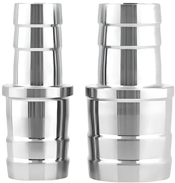 Hachera 2 Stück Edelstahl Schlauchadapter, Aquarium Wasserrohr Verbindungsstück, Zubehör Wasserfilter Für Aquarium, Schlauchverbindungsstücke (12 Bis 16 Mm Edelstahl Mit Variablem Durchmesser)