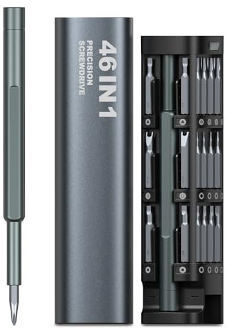 OQIMAX 46 in 1 Precision Screwdriver Set, Mini Magnetic Screwdriver Set, Laptop Screwdriver Set, Small Screwdriver Kit, Portable Magnetic Repair Tool Kit for PC, Electronic, Phone