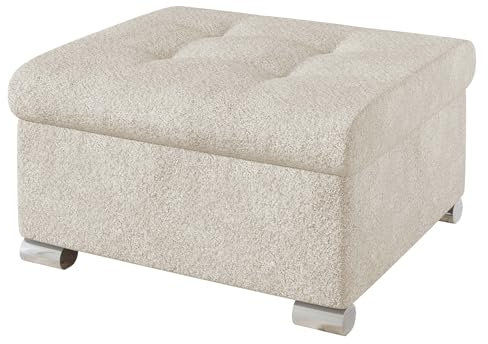 Mirjan24 Polsterhocker Niko klein Sitzbank Sitzhocker Fußbank Pouf Hocker Farbauswahl (Coral 65)