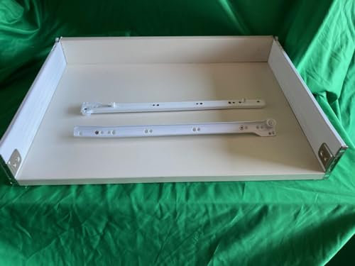 Panotrade Kitchen Drawer Boxes - for 18mm Base Cabinets - Multiple Widths & Colours to Choose from - All 400mm Deep. Not Soft-Closing (Cream, 450mm)