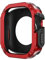 NFRFK Funda 2 en 1 para Apple Watch Series 8/7/SE/6/5/4 Ultra 41mm 45mm 40mm 44mm 49mm TPU PC Protector a prueba de golpes para iwatch(Red,45mm)