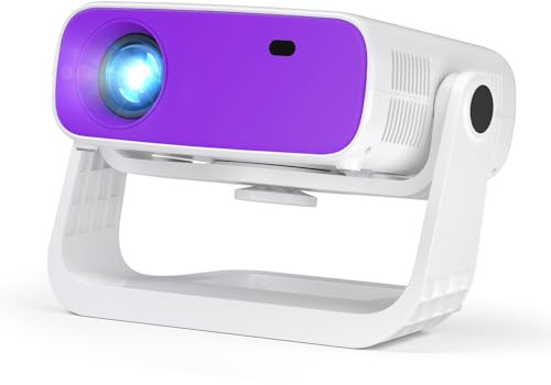 Wielio Projecteur Intelligent 2025 avec WiFi et Bluetooth, Keystone Automatique 350 ANSI natif 1080p 4K，Projecteurs intérieurs et extérieurs